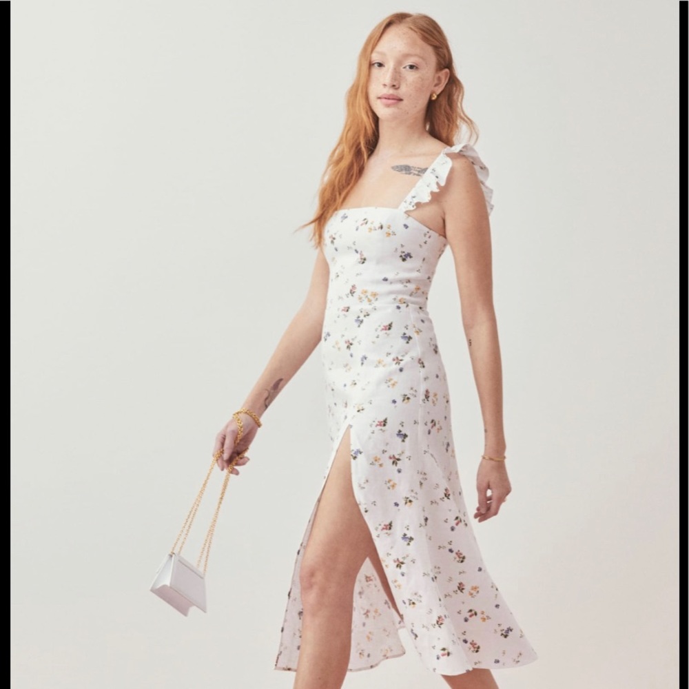 Reformation Spaulding Dress- Orchard